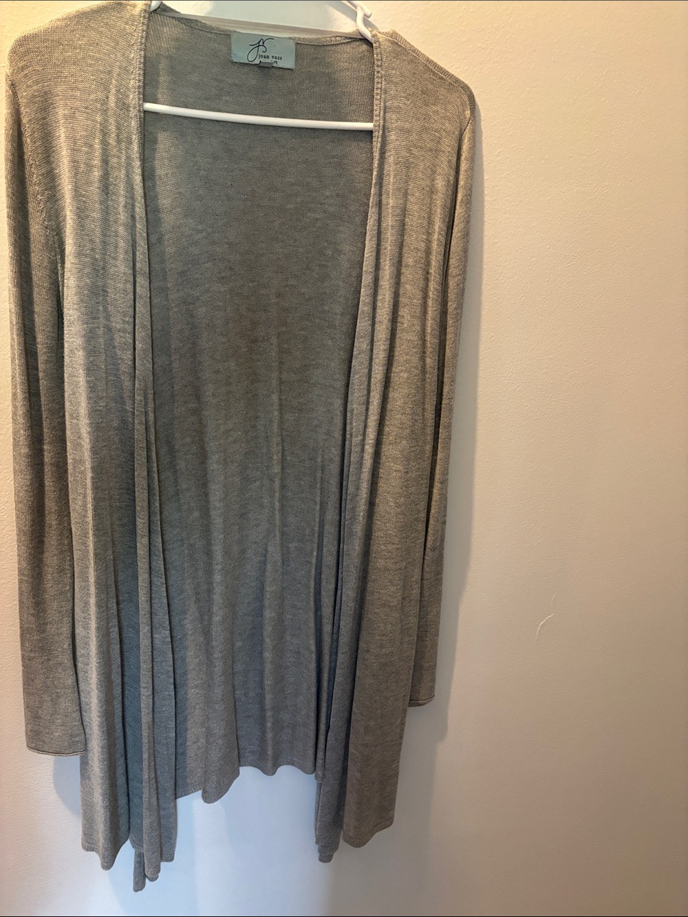 J. Jill Open Front Draped Cardigan - Heather Beige